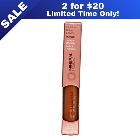 [Sale: 2 for $20!] Mineral Fusion Bondi HydroShine Lip Gloss | Rich Red - Picture 1 of 9